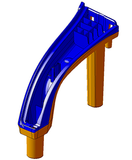 3D de 2 disparos de flujo de puerta trasera pistola Grip