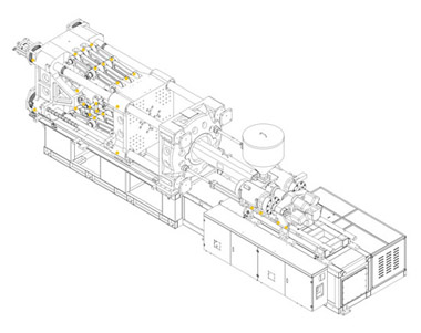 Sistema de lubricación de máquinas de inyección de plástico