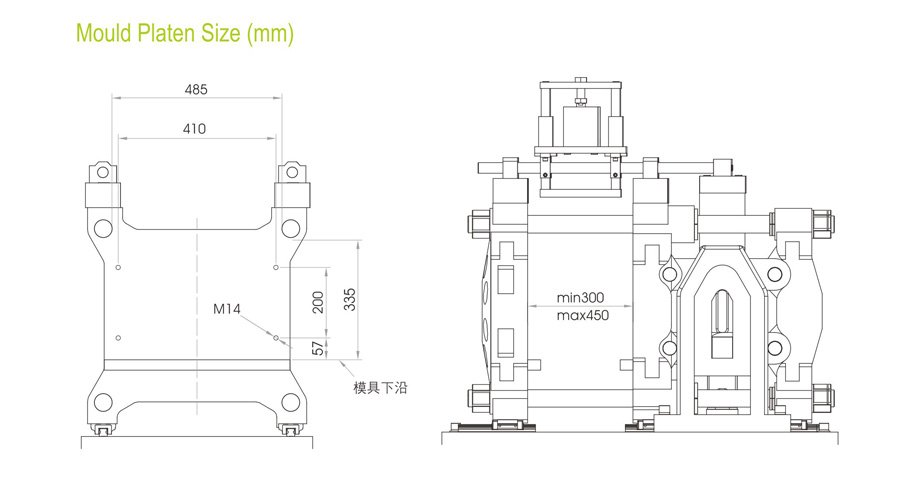 Molde de la bandeja Size_Powerjet SBL480 PET estirar las máquinas de soplado