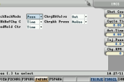 Charge function settings screen of Powerjet plastic injection machine