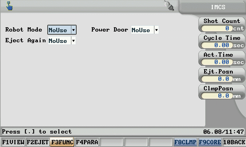 Ejector Parameters Settings of Injection Molding Machines