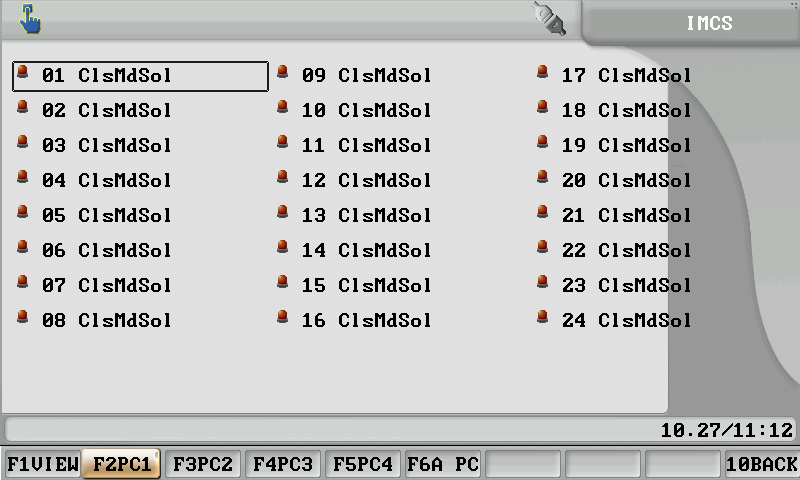 F2 PC1_Output Channel Diagnostics (PC) on Injection Molding Machine