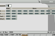 System diagnostics screen on a injection molding machine