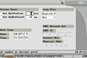 System parameters settings