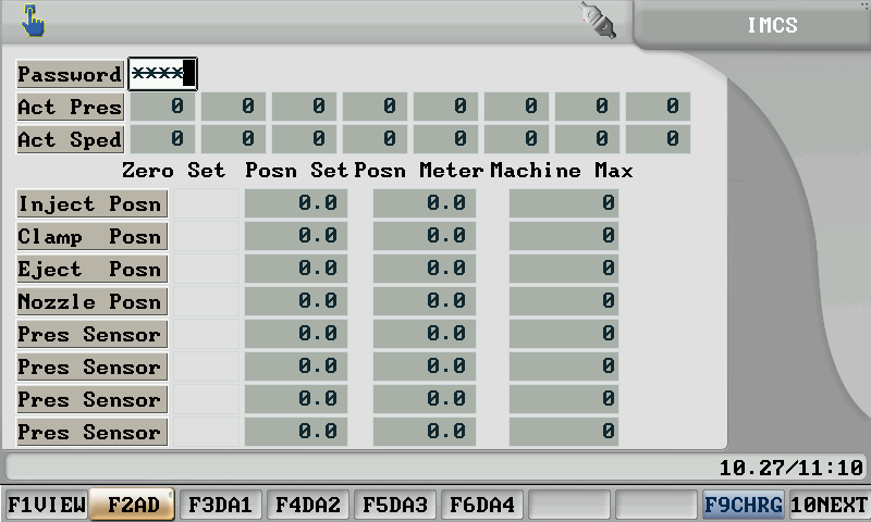 adjustment settings on Powerjet injection molding makers